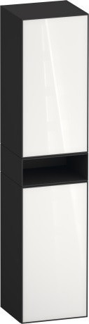 Duravit шкаф-пенал высокий 2 дверцы 360 мм х 400 мм х 1900 мм, zencha, ze1353r64800000 цвет: белое стекло/cеро-коричневый суперматовый