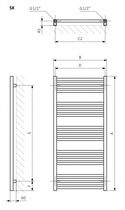 Terma эллектрический полотенцесушитель incorner 465-350