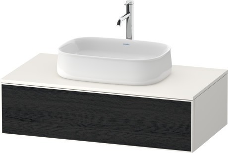 Duravit тумба подвесная под раковину 550 мм х 1000 мм х 281 мм, zencha, ze4811016840000 цвет: чёрный дуб/белый суперматовый