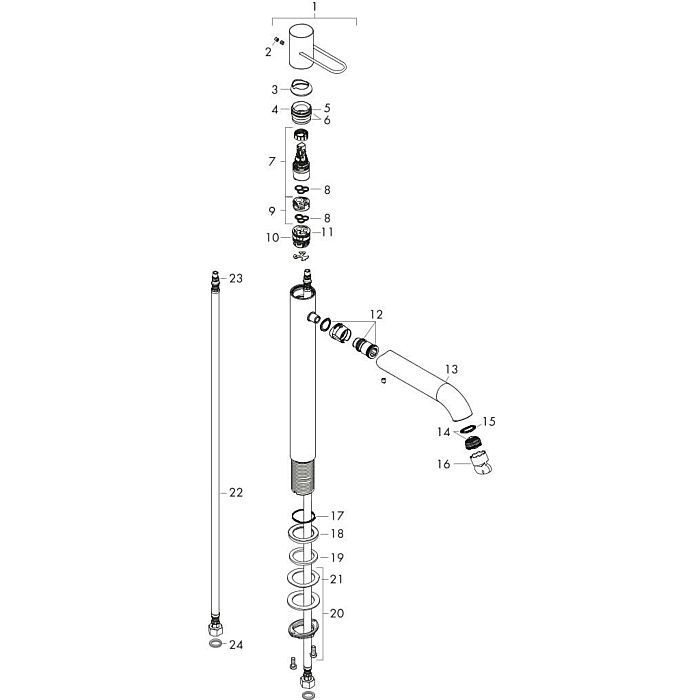 AXOR смеситель для раковины, Uno, красное золото арт. 38032300