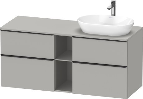 Duravit тумба подвесная под раковину справа 1400 мм х 550 мм, d-neo, de4970r0707 цвет: бетонно-серый матовый