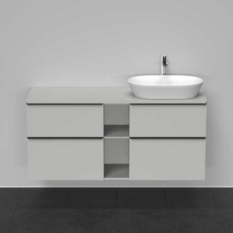 Duravit тумба подвесная под раковину справа 1400 мм х 550 мм, d-neo, de4970r0707 цвет: бетонно-серый матовый