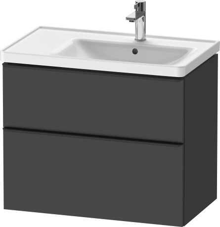 Duravit тумба подвесная под раковину 784 мм х 452 мм, d-neo, de435804949 цвет: графит матовый