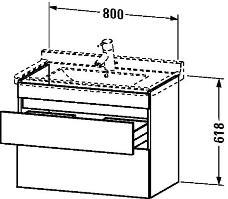 Duravit тумба подвесная под раковину, durastyle, ds648809191 цвет: серо-коричневый