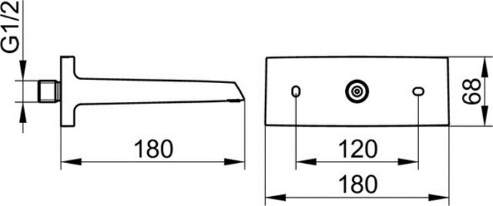 Keuco каскадный излив для душа, universal, хром арт. 59982 010000