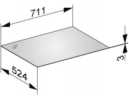 Keuco декоративная верхняя крышка из кристаллина для боковой тумбы, edition 11, арт. 31322 579001
