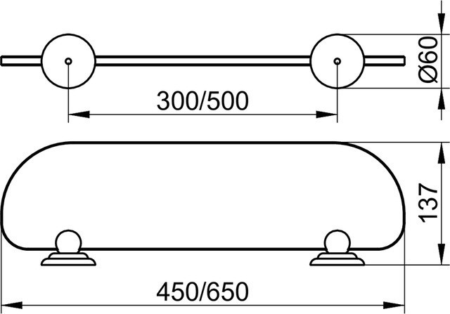 Keuco держатели для стеклянной полки, astor, арт. 02110 010000