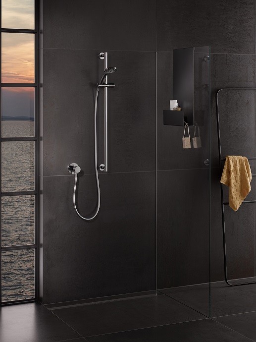 Keuco полочка для душа 100 мм х 320 мм х 597 мм, universal, черный матовый арт. 24951 370000