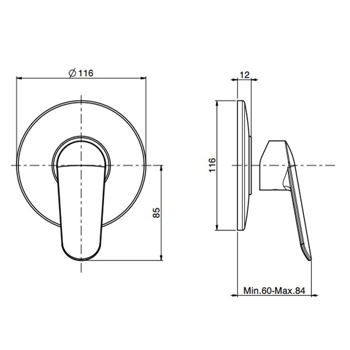 Fima Carlo Frattini встроенный смеситель для душа, spot, хром арт. f3003/1cr