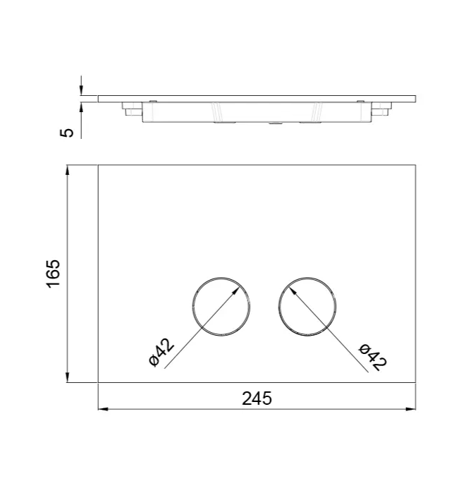 Клавиша двойного смыва для бачков Geberit/TECE, Almar WC Plate Round, нержавеющая сталь арт. E330003.BS