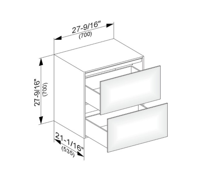 Keuco тумба подвесная под раковину с двумя выдвижными фронтами, с внутренней светодиодной подсветкой, edition 11, дуб светлый арт. 31323890100
