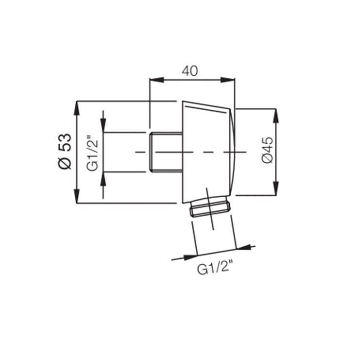 Fima Carlo Frattini подвод воды 1/2” wellness, чёрный арт. f2013ns