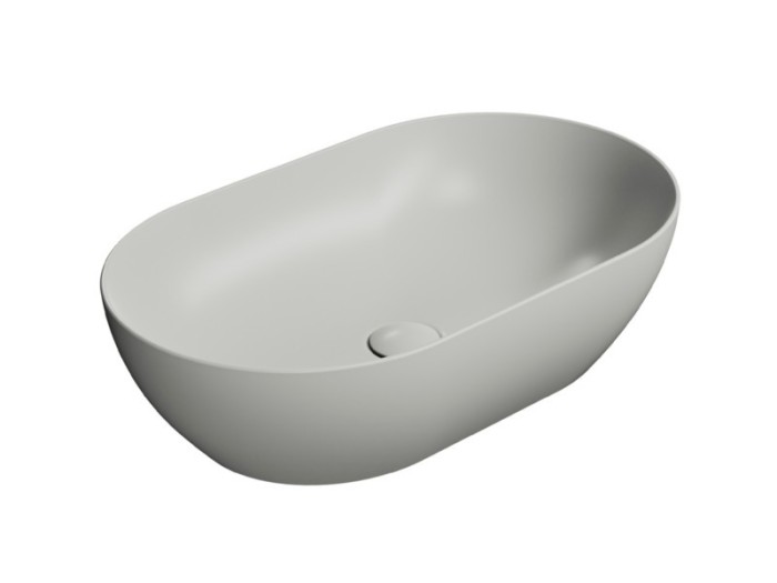 GSI Раковина накладная 60х37х16 см, cenere, санфарфор, Color-elements - 883417