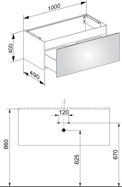 Keuco тумба под умывальник, plan, антрацит арт. 32971 110000