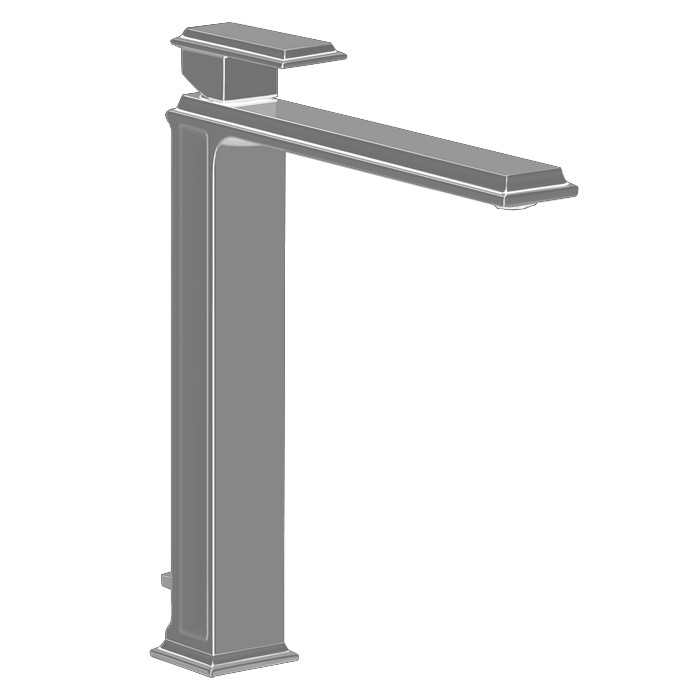 Gessi Смеситель для раковины на 1 отверстие, высокий, с донным клапаном, Eleganza, 46003#149 цвет: finox