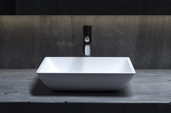 Salini раковина накладная 38x38, callista, 1101108g цвет: глянцевый белый