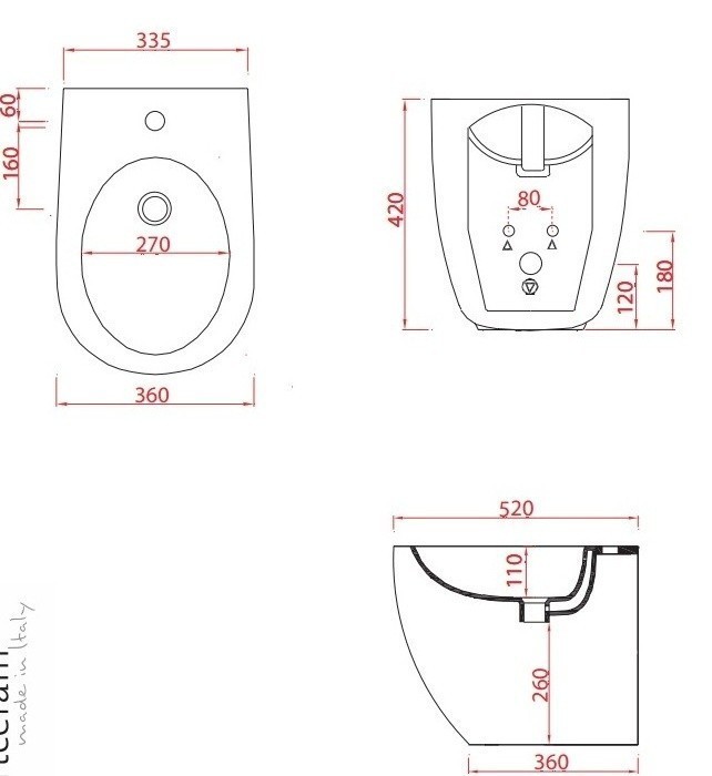 ArtCeram биде (напольное), flb002 03 01 file 2.0 цвет: черный глянцевый