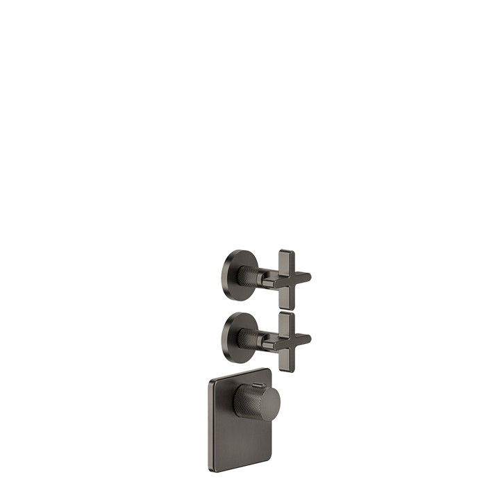 Gessi Смеситель для душа, встраиваемый, термостатический, резьба 3/4", Inciso, 58344#299 цвет: black xl