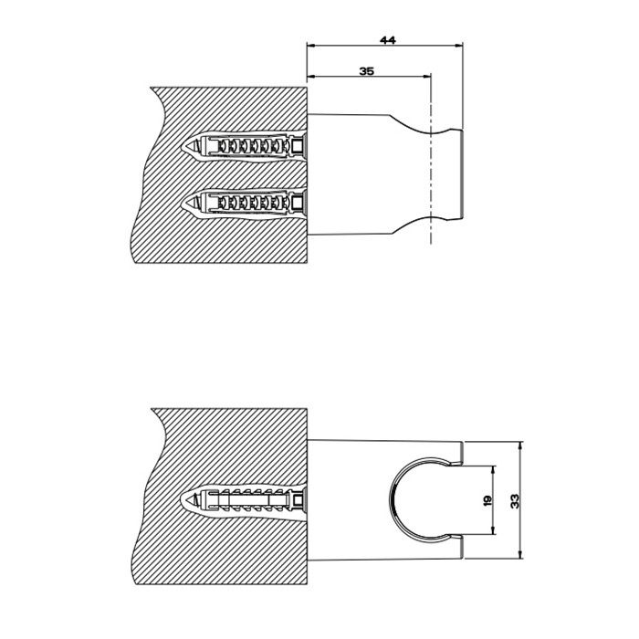 Gessi Держатель неподвижный для душевой лейки, Emporio shower, 47271#031 цвет: хром