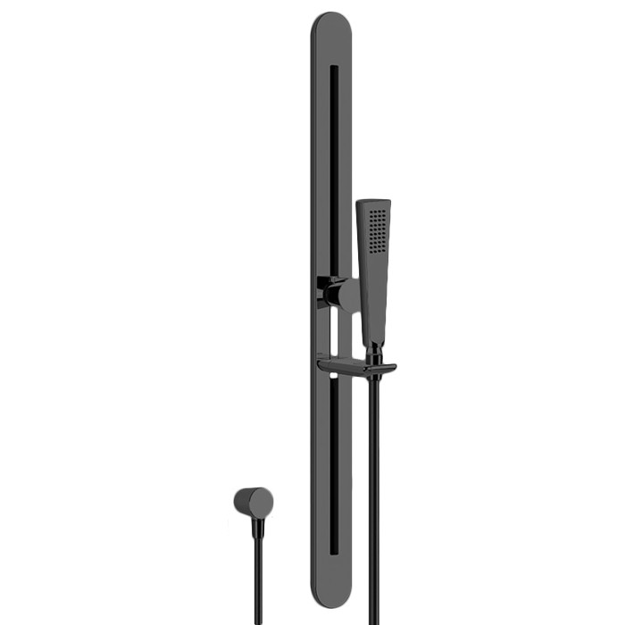 Gessi Душевой гарнитур: штанга, душевая лейка, шланг 150см., Cono, 45144#707 цвет: black metal brushed pvd