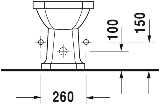 Duravit напольное биде, 1930, 0267100000 цвет: белый глянцевый