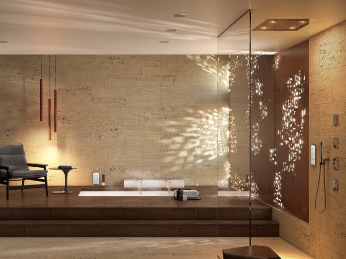 Bossini верхний душ 4 режима с led подсветкой, dream, хром арт. h38918.030