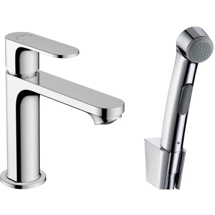 Hansgrohe смеситель для раковины без донного клапана с гигиеническим душем, Rebris S, хром арт. 72215000