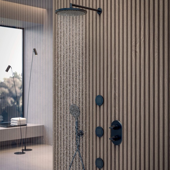 Bossini верхний душ d280 мм, на шарнире, apice, никель арт. i00430.094