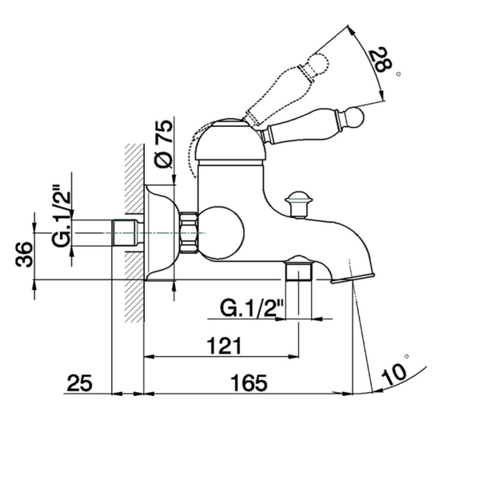 Cisal смеситель для ванны em00013027 arcana empress цвет: бронза