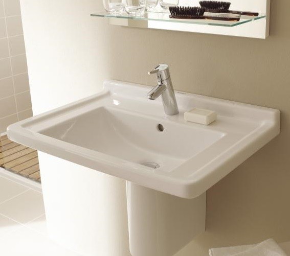 Duravit раковина встраиваемая сверху с одним отверстием под смеситель, starck 3, 03047000001 цвет: белый