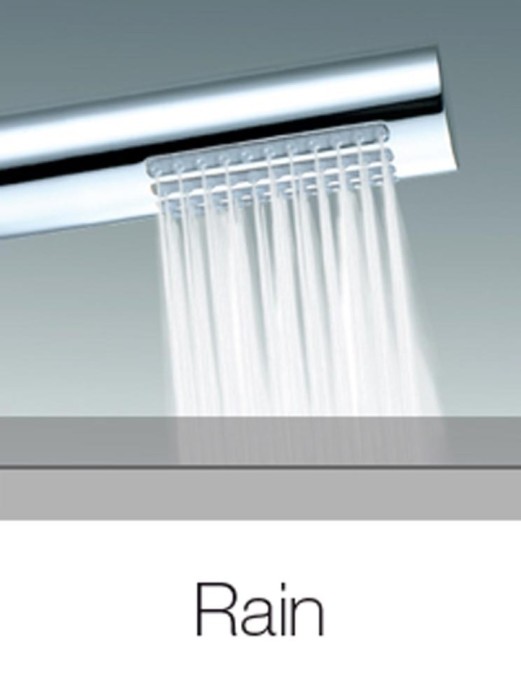 Bossini лейка для душа моноструя, slim rain, хром арт. b00253.030