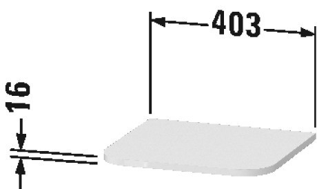 Duravit верхняя крышка для шкафа plus, happy d.2 plus, hp030002222 цвет: белый глянцевый