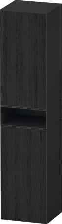 Duravit шкаф-пенал высокий 2 дверцы 360 мм х 400 мм х 1900 мм, zencha, ze1353l16800000 цвет: чёрный дуб/графит суперматовый