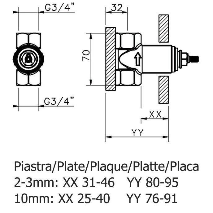 Cisal встраиваемая часть запорного вентиля, za00334004 cisal