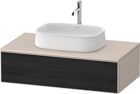Duravit тумба подвесная под раковину 550 мм х 1000 мм х 281 мм, zencha, ze4811016830000 цвет: чёрный дуб/серо-коричневый суперматовый