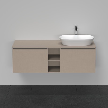 Duravit тумба подвесная под раковину справа 1400 мм х 550 мм и открытой полкой, d-neo, de4950r7575 цвет: лён