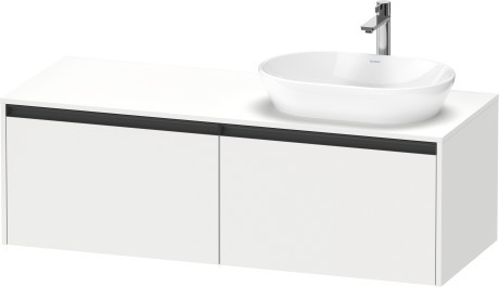 Duravit тумба подвесная под раковину справа 550 мм х 1400 мм х 459 мм, ketho.2, k24888r18180000 цвет: gres pietra grey opaco