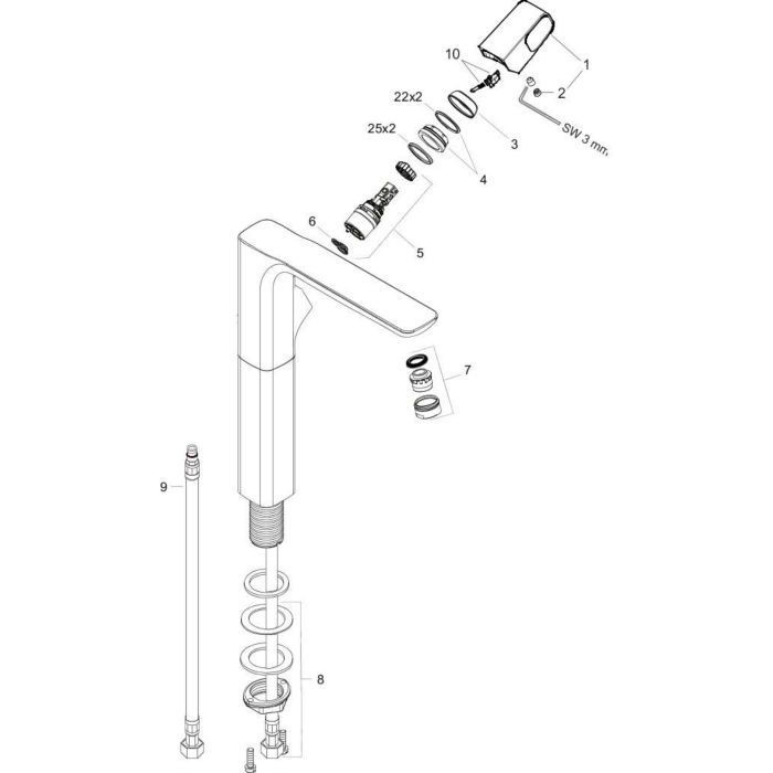 AXOR смеситель для раковины, Urquiola, бронза арт. 11035140