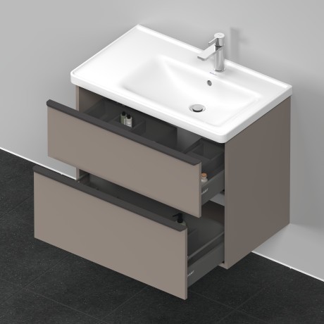 Duravit тумба подвесная под раковину 784 мм х 452 мм, d-neo, de435804343 цвет: базальт матовый
