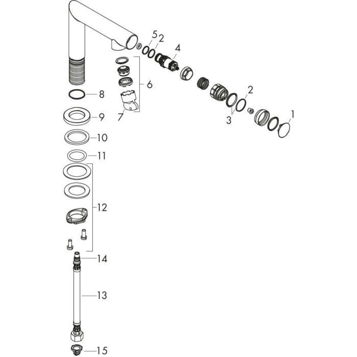 AXOR кран холодной воды для раковины, Uno, хром арт. 45130000