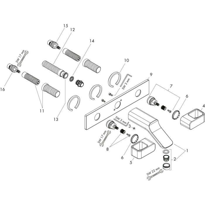 AXOR смеситель для раковины, Urquiola, бронза арт. 11042140