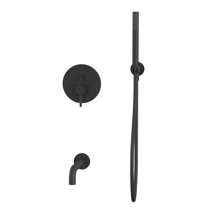 Душевая система скрытого монтажа, Whitecross Y black, черный мат арт. YSET06BL