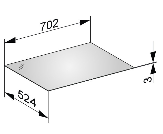 Keuco декоративная верхняя крышка из кристаллина для боковой тумбы, edition 11, арт. 31322 149000