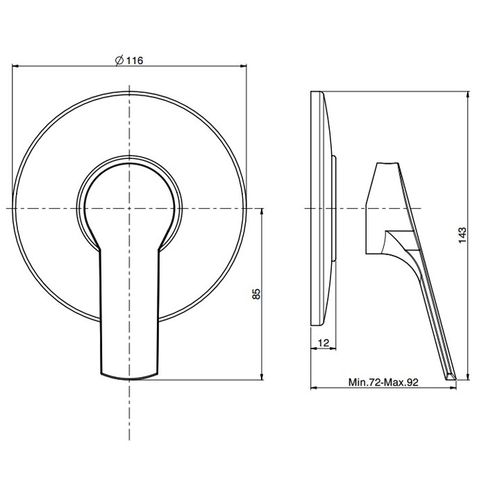 Fima Carlo Frattini встроенный смеситель для душа, serie 4, хром арт. f3763/1cr