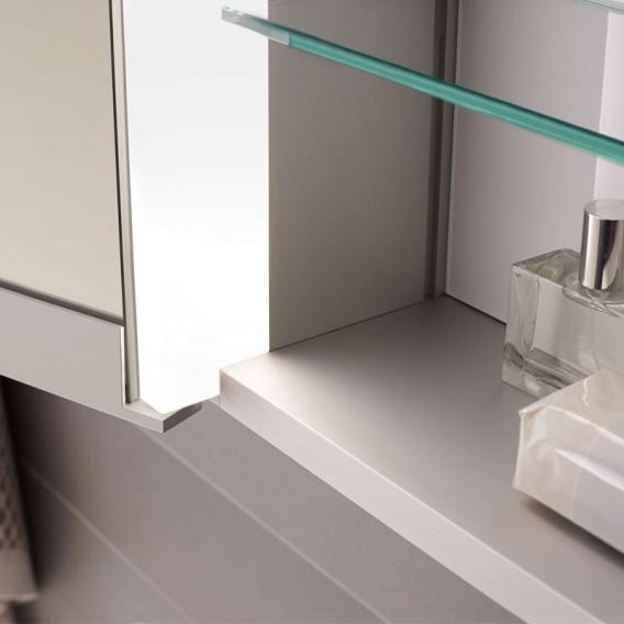 Keuco зеркальный шкаф с подсветкой для встраиваемого монтажа, анодированный, royal match, серебристый арт. 12813 171301