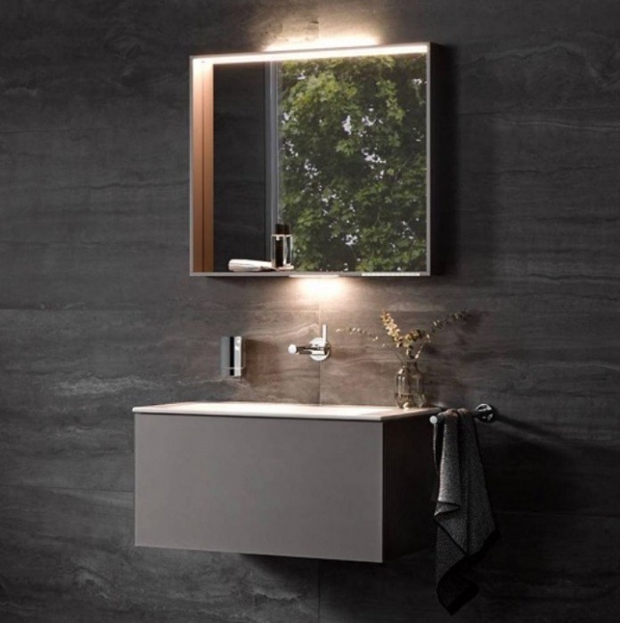 Keuco тумба под раковину 490 мм х 1000 мм х 400 мм, с 1 фронтальным ящиком, plan, инокс матовый арт. 32971 290000