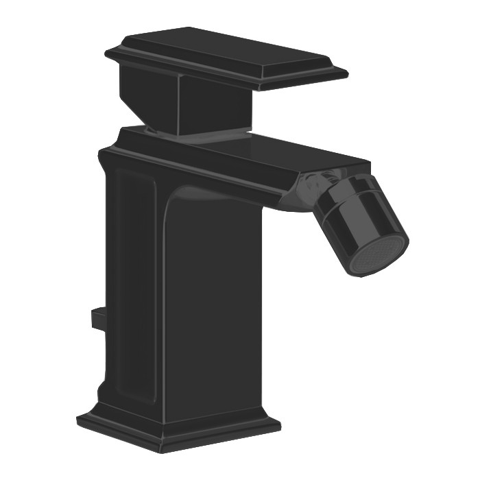 Gessi Смеситель для биде на 1 отверстие, с донным клапаном, Eleganza, 46007#706 цвет: черный металлик