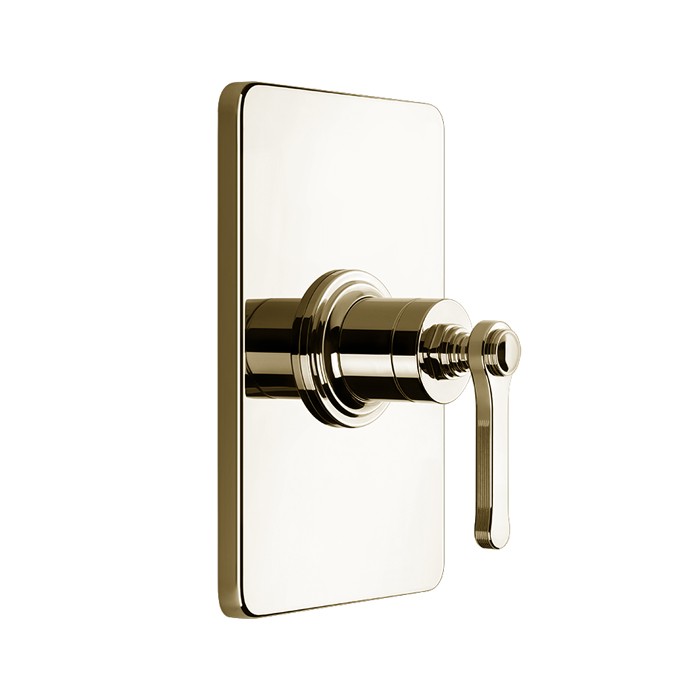 Gessi Смеситель встраиваемый, однорычажный, внешняя часть, Venti20, 65061#710 цвет: brass pvd