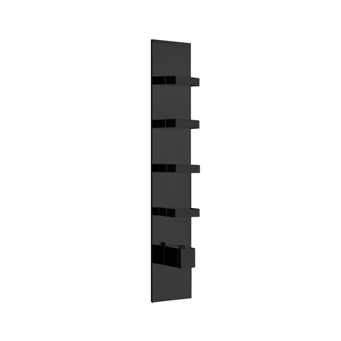 Gessi Смеситель для душа, встраиваемый, термостатический, подключение на 3/4”, с 4мя независимыми выходами, Rettangolo, 43028#299 цвет: black xl