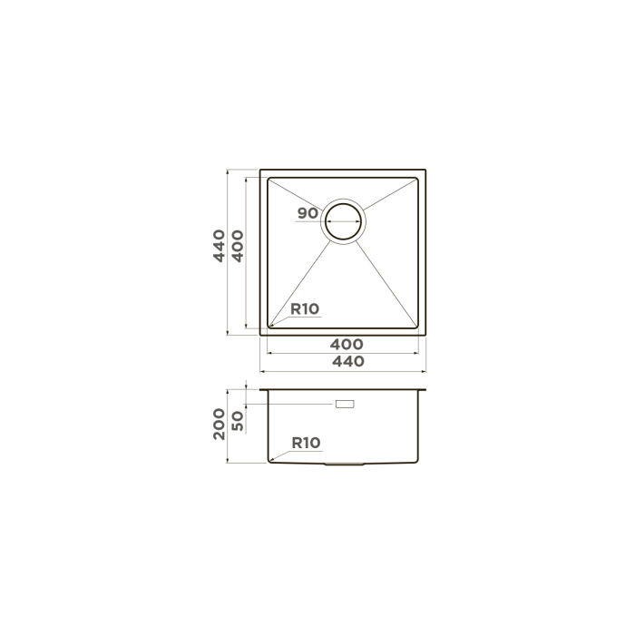 Omoikiri кухонная мойка Taki 44-U/IF, светлое золото арт. 4973520